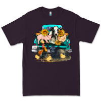 Plum farm truck farm animals Premium Tee - FaDigitalArtStudio