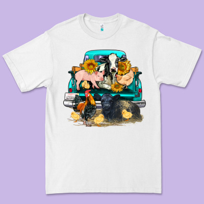 Farm Truck Farm Animals Premium Tee Designed By Fadigitalartstudio