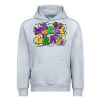 Heather Grey mardi gras Urban Hoodie - FaDigitalArtStudio