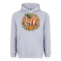 Heather Grey Fall with Background Heavyweight Hoodie - texasbilliewilder
