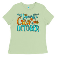 Matcha my favorite color is october Ladies Tee - HRA Design Shop