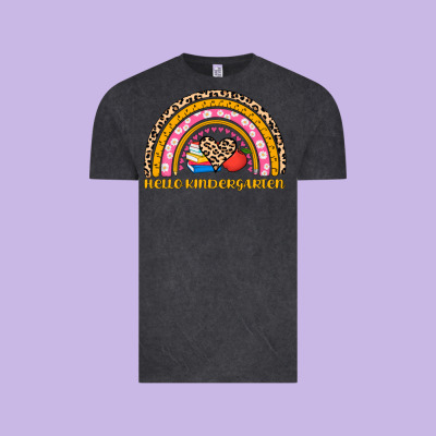 Back To School Rainbow Hello Kindergarten Vintage Tee Designed By Adodesignshop