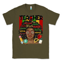 Army Green black woman teacher Classic Tee - MaliasSmallBusiness