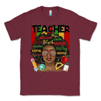 Burgundy black woman teacher Classic Tee - MaliasSmallBusiness