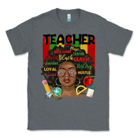 Charcoal Heather black woman teacher Classic Tee - MaliasSmallBusiness