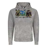 Cloud Rock Peace Love Spectacled Bear Vintage Hoodie - LillyAllenDesigns