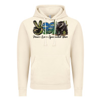 Vintage Artic Peace Love Spectacled Bear Vintage Hoodie - LillyAllenDesigns