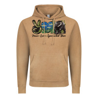 Vintage Camel Peace Love Spectacled Bear Vintage Hoodie - LillyAllenDesigns