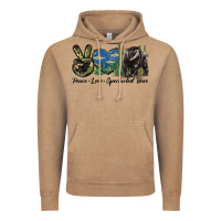 Peace Love Spectacled Bear Vintage Hoodie | Teevron