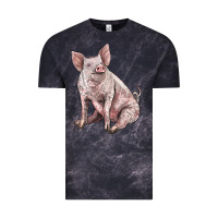 Cloud Black american yorkshire pig Vintage Tee - LillyAllenDesigns