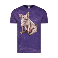 Cloud Purple american yorkshire pig Vintage Tee - LillyAllenDesigns