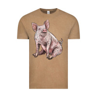 Vintage Coffee american yorkshire pig Vintage Tee - LillyAllenDesigns