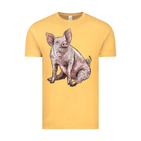 Vintage Mustard american yorkshire pig Vintage Tee - LillyAllenDesigns
