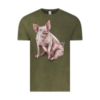 Vintage Olive american yorkshire pig Vintage Tee - LillyAllenDesigns