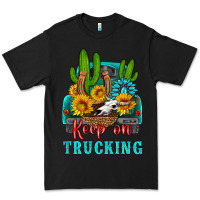 Black keep on trucking with western truck Premium Tee - HRA Design Shop