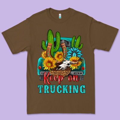 Keep On Trucking With Western Truck Premium Tee Designed By Hra Design Shop