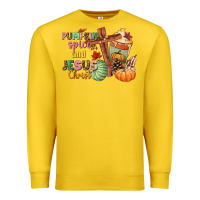 Lemon Pumpkin spice and Jesus christ Premium Sweatshirt - NancyCooperArtShop