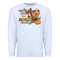 White Pumpkin spice and Jesus christ Premium Sweatshirt - NancyCooperArtShop
