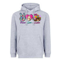 Heather Grey Peace love Easter Heavyweight Hoodie - NancyCooperArtShop