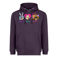 Plum Peace love Easter Heavyweight Hoodie - NancyCooperArtShop