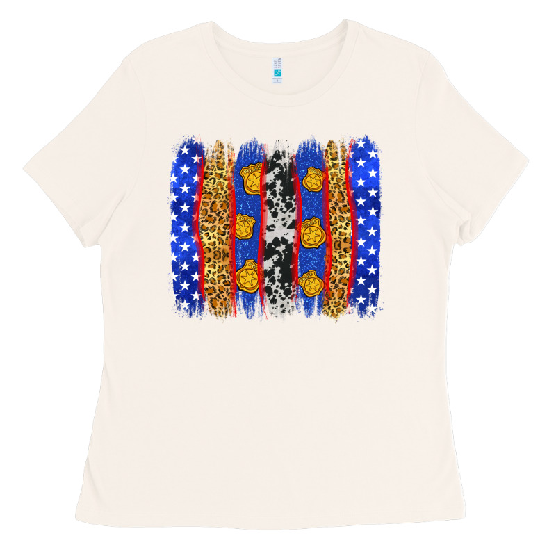 American Police Brushstrokes Ladies Tee by Neo Western | Teevron