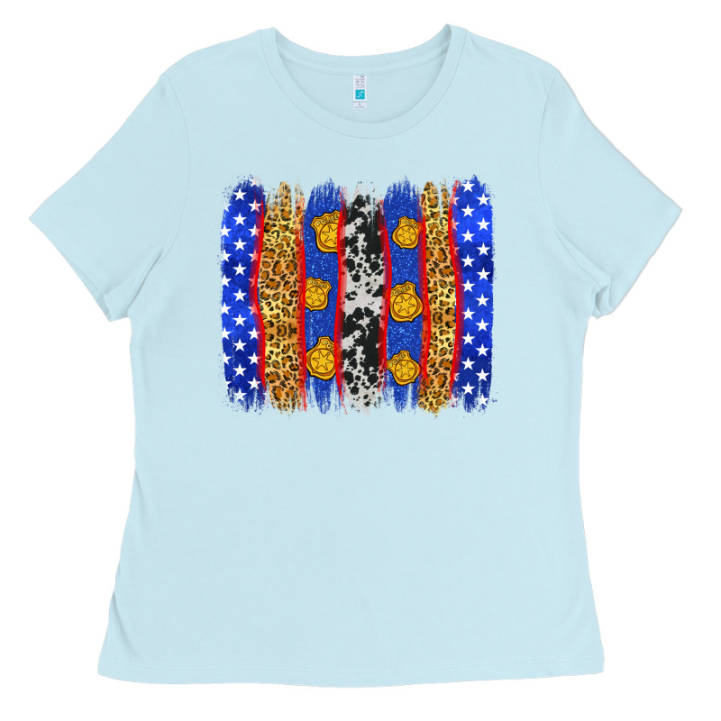 American Police Brushstrokes Ladies Tee by Neo Western | Teevron