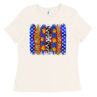 Bone American police brushstrokes Ladies Tee - Neo Western