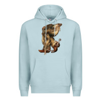 Blue Mist Cowboy boots western Premium Hoodie - HowdyJamesFarm