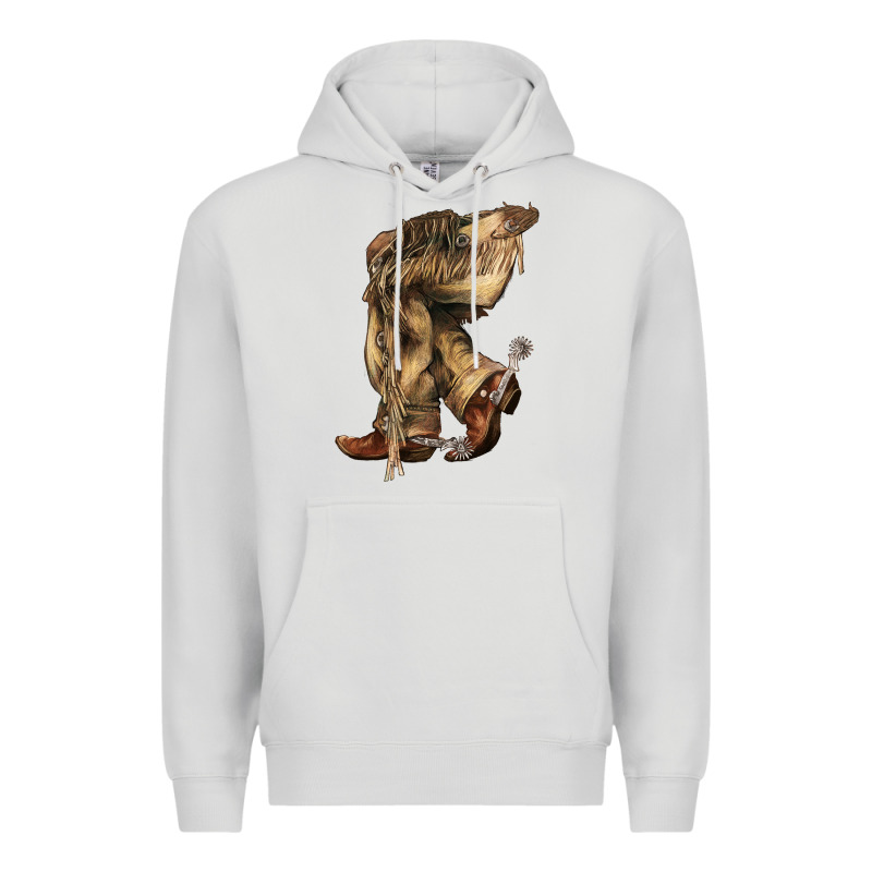 Cowboy Boots Western Premium Hoodie by HowdyJamesFarm | Teevron