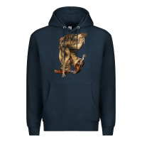 Navy Cowboy boots western Premium Hoodie - HowdyJamesFarm