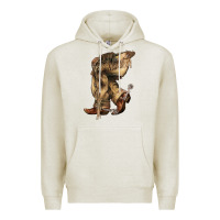 Oatmeal Heather Cowboy boots western Premium Hoodie - HowdyJamesFarm