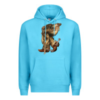 Ocean Blue Cowboy boots western Premium Hoodie - HowdyJamesFarm
