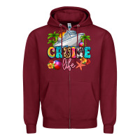 Burgundy cruise life Zipper Hoodie - Artiststas