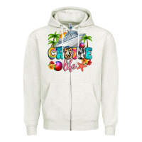 Oatmeal Heather cruise life Zipper Hoodie - Artiststas