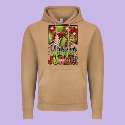 Christmas Tree Cake Junkie Vintage Hoodie Designed By Jasminsmagicworld