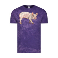 Cloud Purple american yorkshire pig  baby Vintage Tee - LillyAllenDesigns