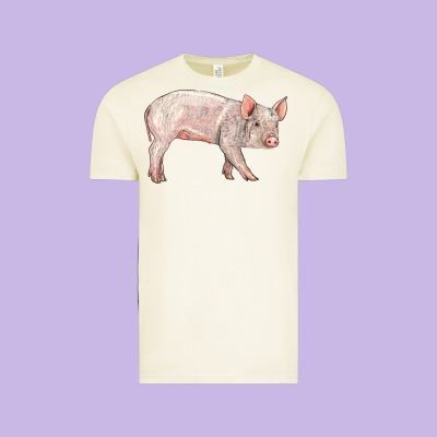 American Yorkshire Pig  Baby Vintage Tee Designed By Lillyallendesigns