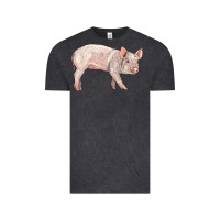 Vintage Black american yorkshire pig  baby Vintage Tee - LillyAllenDesigns