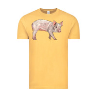 Vintage Mustard american yorkshire pig  baby Vintage Tee - LillyAllenDesigns