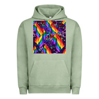 Pigment Oil Green lgbt flag seamless pattern Urban Hoodie - FaDigitalArtStudio
