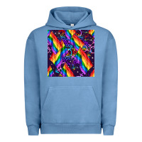 Pigment Pebble Blue lgbt flag seamless pattern Urban Hoodie - FaDigitalArtStudio