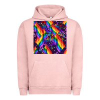 Pigment Salmon lgbt flag seamless pattern Urban Hoodie - FaDigitalArtStudio