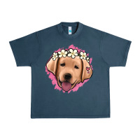 Midnight Navy jack russel floral kopyası Urban Heavy Tee - Jasminsmagicworld