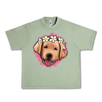 Oil Green jack russel floral kopyası Urban Heavy Tee - Jasminsmagicworld