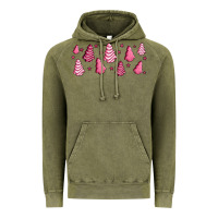 Pink Christmas Cakes Vintage Hoodie | Teevron