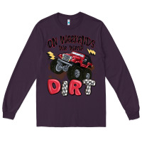 Plum on weekends we wear dirt Long Sleeve Tee - MaliasSmallBusiness