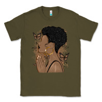 Army Green black woman praying Classic Tee - MaliasSmallBusiness