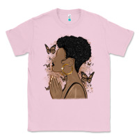 Bubblegum Pink black woman praying Classic Tee - MaliasSmallBusiness