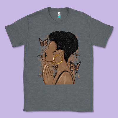 Black Woman Praying Classic Tee Designed By Maliassmallbusiness