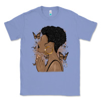 Colony Blue black woman praying Classic Tee - MaliasSmallBusiness